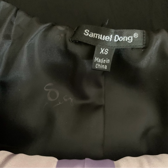 SAMUEL DONG BLACK STRETCHY RUFFLE SLEEVELESS MINI DRESS BLACK COCKTAIL DRESS - Picture 9 of 15